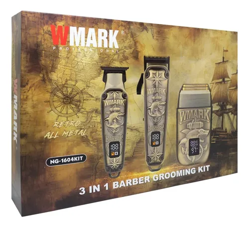 ست ماشین اصلاح خط زن و شیور صورت شارژی دبلیو مارک مدل WMARK NG-1604KIT با گارانتی