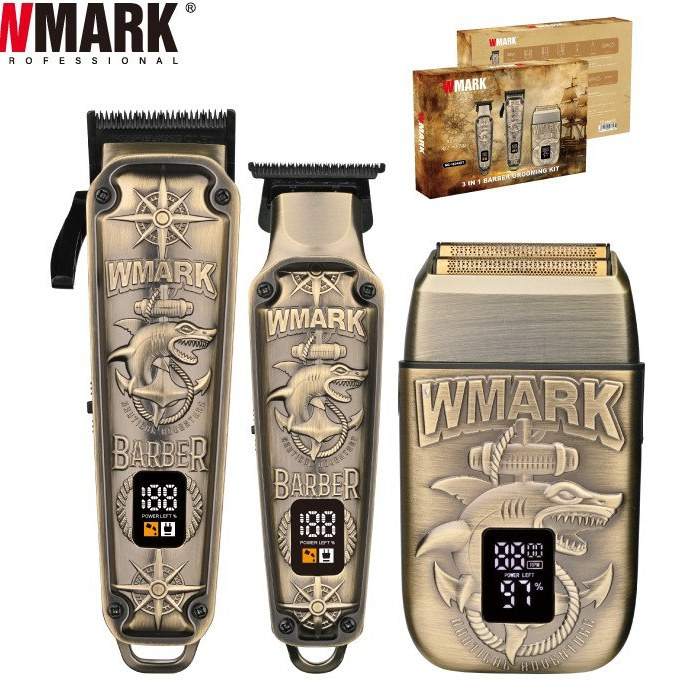 ست ماشین اصلاح خط زن و شیور صورت شارژی دبلیو مارک مدل WMARK NG-1604KIT با گارانتی