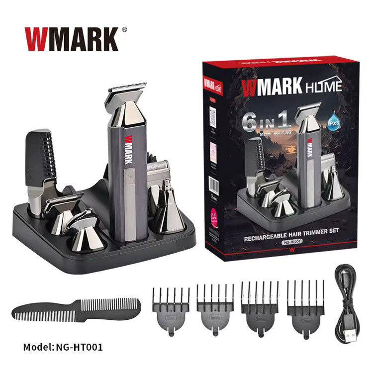 ست ماشین اصلاح ۶ کاره صورت و بدن دبلیو مارک مدل WMARK NG-HT001 با گارانتی