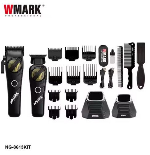 ست ماشین اصلاح حرفهای حجم زن و خط زن دبلیو مارک مدل WMARK NG-8613KIT با گارانتی