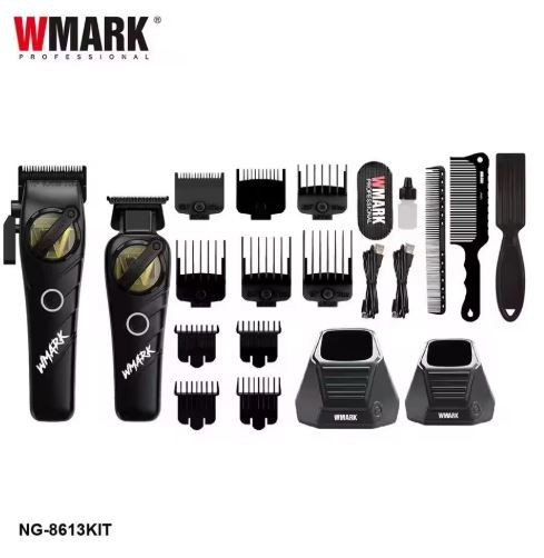 ست ماشین اصلاح حرفهای حجم زن و خط زن دبلیو مارک مدل WMARK NG-8613KIT با گارانتی