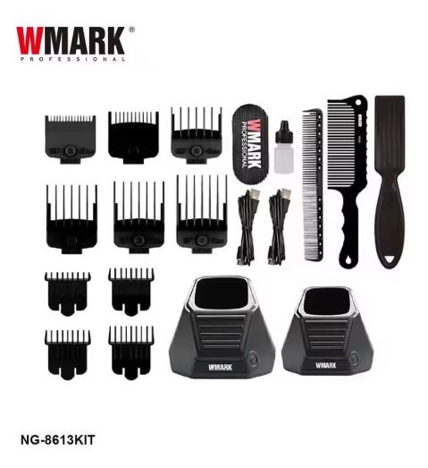 ست ماشین اصلاح حرفهای حجم زن و خط زن دبلیو مارک مدل WMARK NG-8613KIT با گارانتی