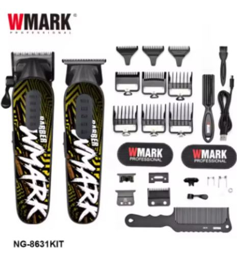 ست ماشین اصلاح حرفه ای حجم زن و خط زن دبلیو مارک مدل WMARK NG-8631KIT با گارانتی