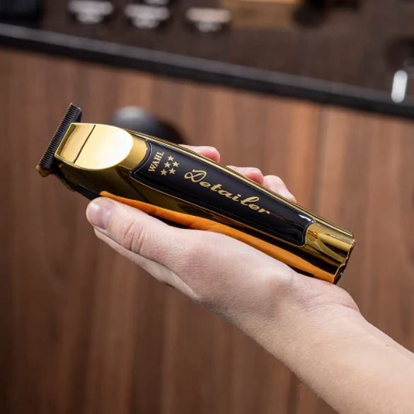 ماشین اصلاح خط زن وال مدل دیتیلر شارژی اورجینال گلد جعبه آبی با گارانتی Wahl Cordless Detailer Li Trimmer T-Wide Gold (Limited Edition)