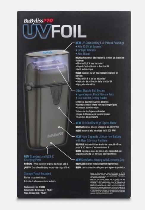 ماشین اصلاح ریش تراش بابلیس پرو مدل BaBylissPRO UVFOIL Double Foil Shaver | FXLFS2 با گارانتی