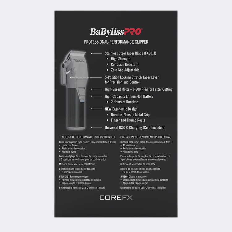 ماشین اصلاح حجم زن بابلیس پرو مدل Babyliss Pro COREFX Professional Performance Hair Clipper FX86 با گارانتی