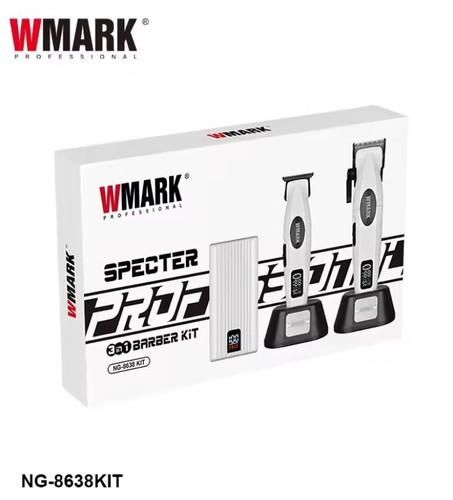 ست ماشین اصلاح حرفهای حجم زن خط زن و شیور دبلیو مارک مدل WMARK NG-8638 KIT با گارانتی