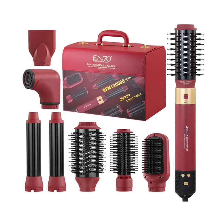 سشوار دایسون انزو پروفشنال اصل مدل ENZO EN-6223 8-in-1 Hot Air Styler – Multi-Function Hair Styling Kit