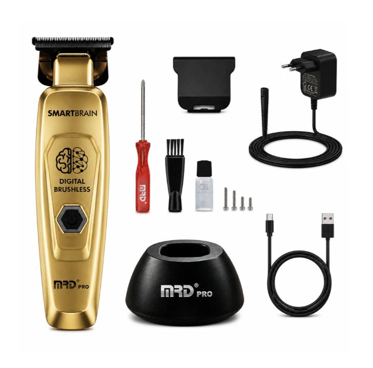 ماشین اصلاح حرفه ای خط زن ام آر دی پرو مدل MRD Pro Smart Brain Trimmer GMT-90-4 GOLD با گارانتی