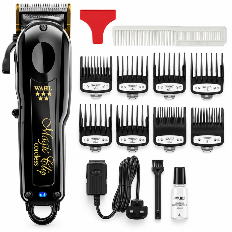 ماشین اصلاح حرفه ای حجم زن وال مدل مجیک کردلس بلک 2025 ( شارژی ) جعبه مشکی Wahl Magic Clip Black Edition Wahl 5 Star Magic Clip Black Edition